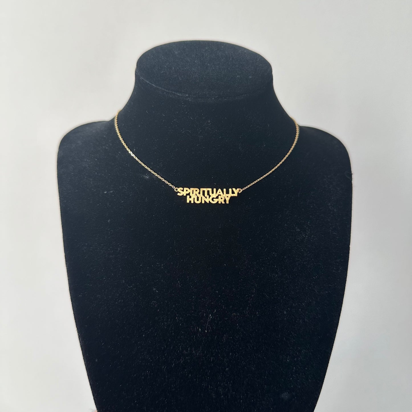 Spiritually Hungry Brass Necklace