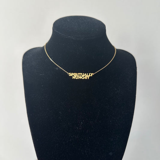 Spiritually Hungry Brass Necklace