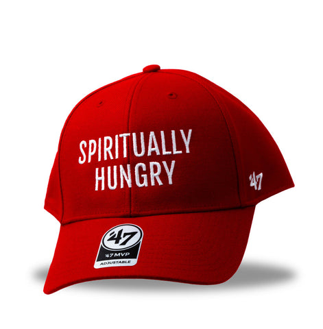 Spiritually Hungry Baseball Cap Hat (Red)