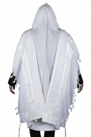 TALIT WOOL HAMEFOAR DELUXE WHITE BAIS YOSEF WHITE
