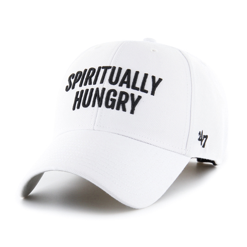 Spiritually Hungry Baseball Cap Hat (white)